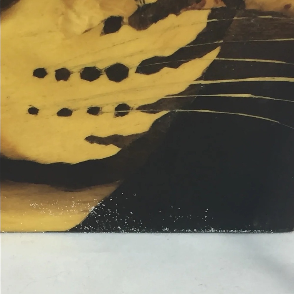 New Handmade Minaudière Wood Hand Painted Tiger Safari Brown Square Gold Chain - Picture 2 of 12